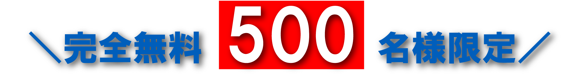\完全無料500名様限定/