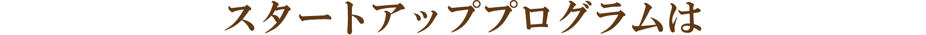 スタートアッププログラムは